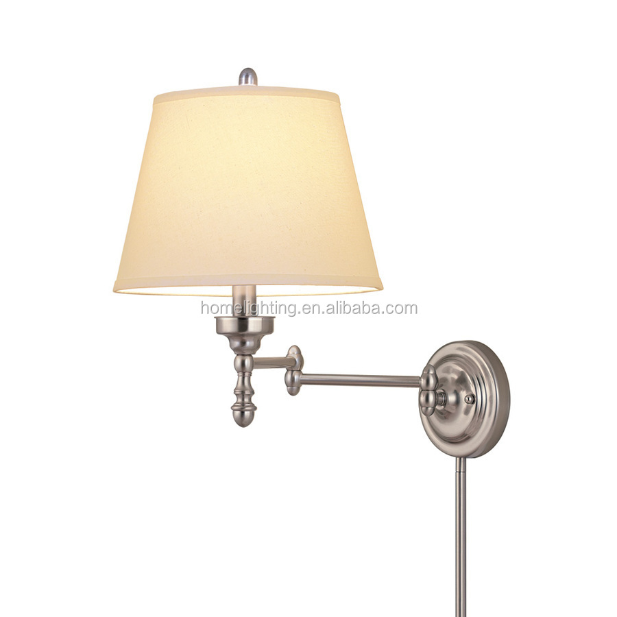 スイングアーム37260lampwall- はランプをマウントマウントファブリックシェード付き問屋・仕入れ・卸・卸売り