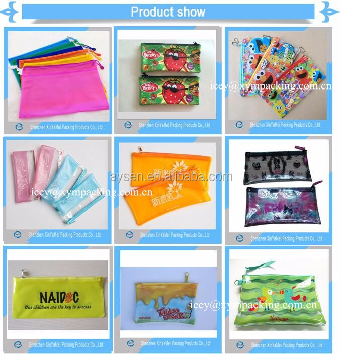clear plastic pencil cases for kids with zipper