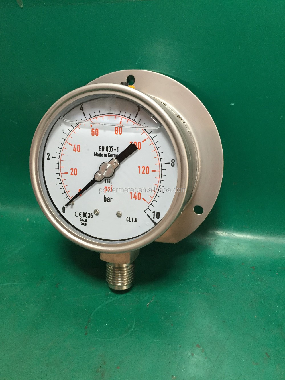 Bourdon Pressure Gauge For Sale 140psi 10 Bar Dial Size 4inch100mm