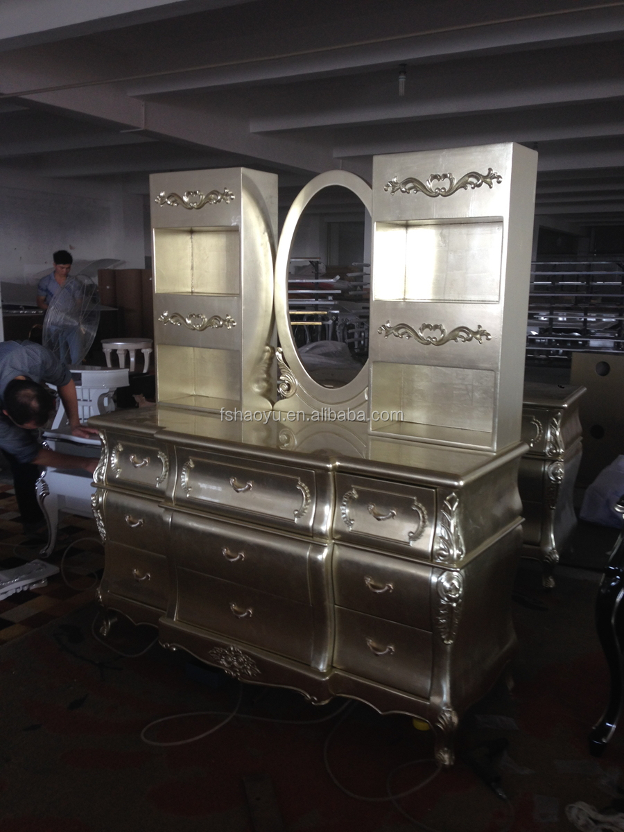 Luxe zwart en goud dressoir, arabische antieke kaptafel dressoirs ...