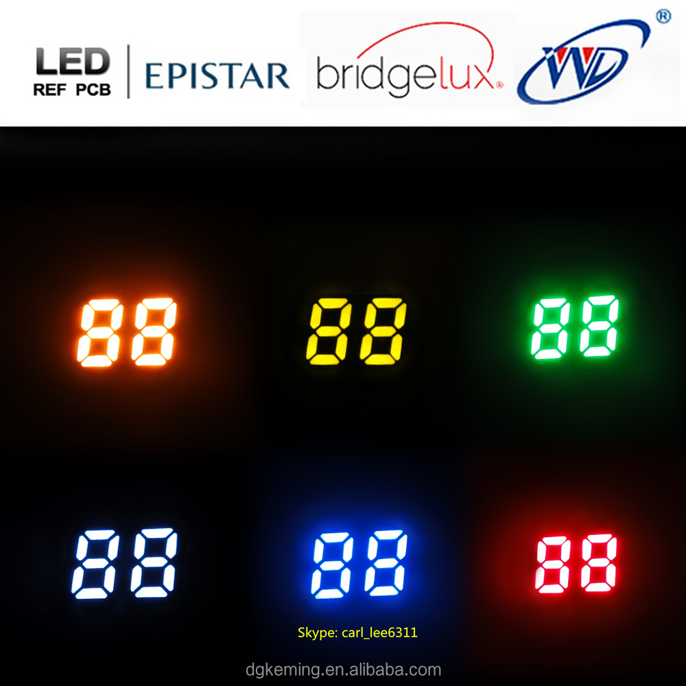 common anode/cathode 0.25 inch mini double 7 segment led display 2 digits