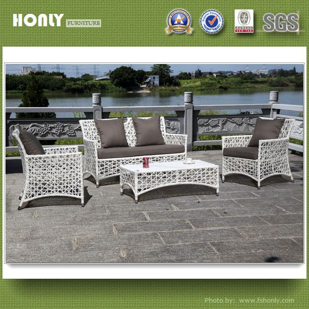 Leisure style garden rattan sofa aluminum furniture garden sofa set