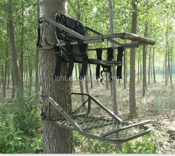 ツリーにハングするスタンド・フットレスト付き/一人の男treestand/極端なアウトドア製品仕入れ・メーカー・工場