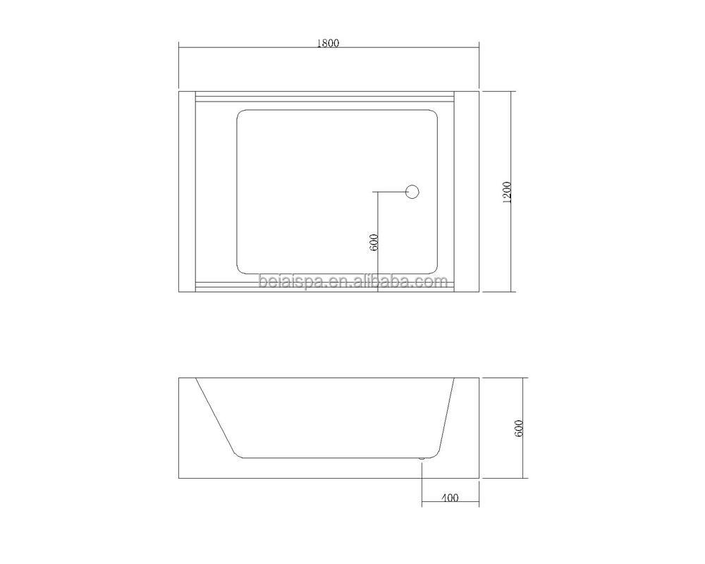 長方形のアクリルマッサージ2-- 担当者屋内- 熱い- 浴槽問屋・仕入れ・卸・卸売り