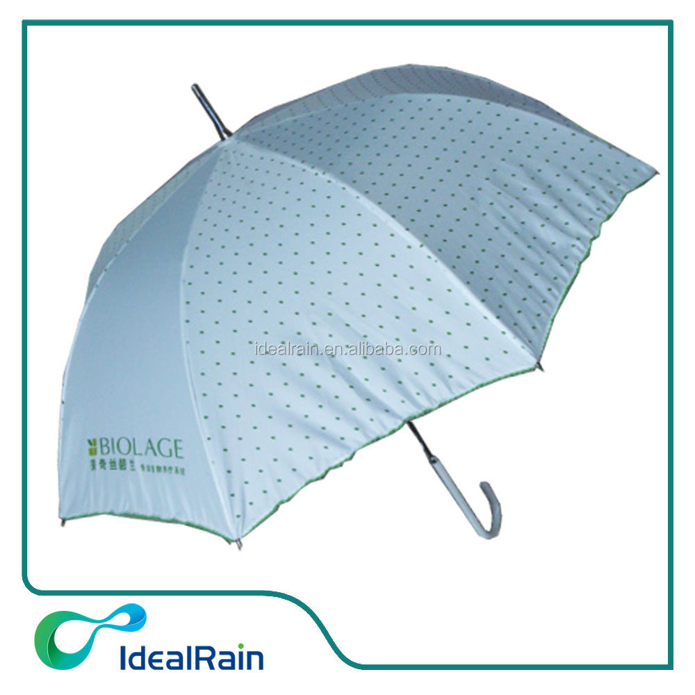 white dot nice dome shaped stick fuction umbrella