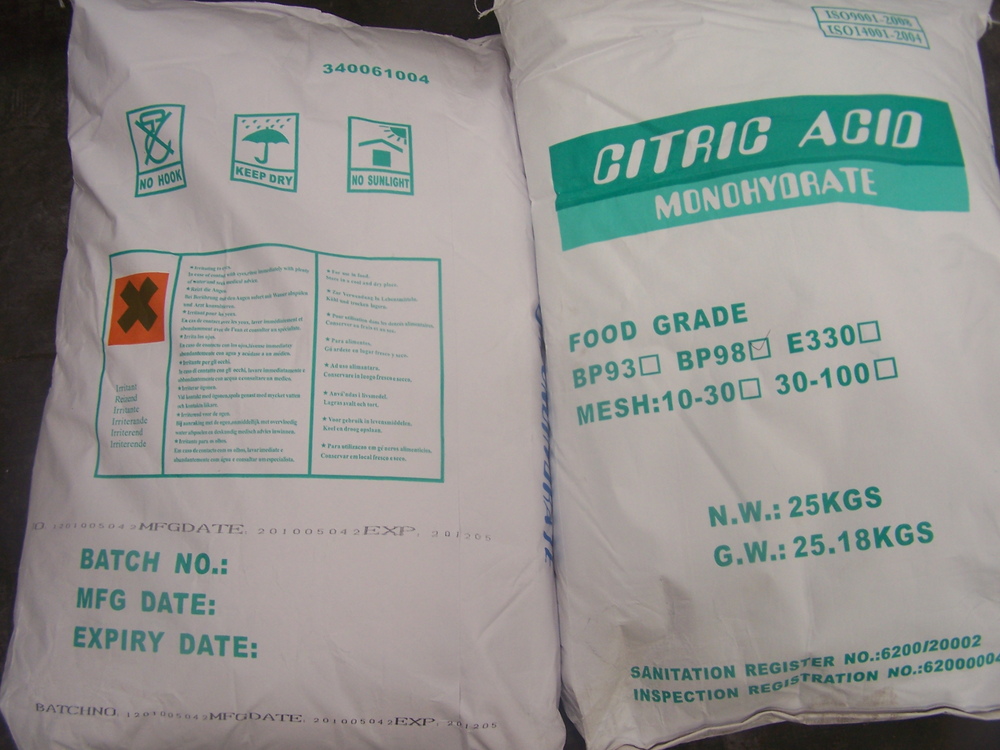 food grade citric acid anhydrous/monohydrate competitive price