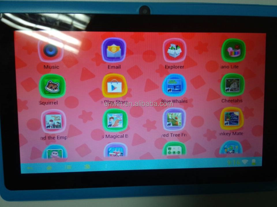 2014年7インチ子供とアンドロイドデュアルカメラ付タブレット4.2建て- 学習ソフト問屋・仕入れ・卸・卸売り