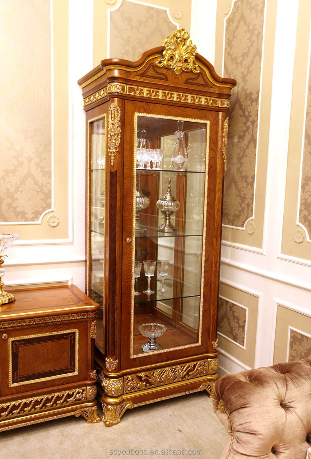 2015 0062 italiaanse klassieke antieke woonkamer display showcase ...