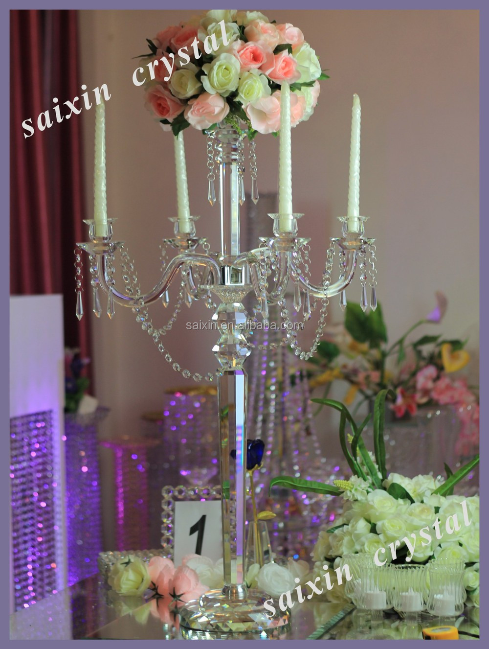 光沢のある美しいイベントの装飾結婚式の背景の結晶仕入れ・メーカー・工場