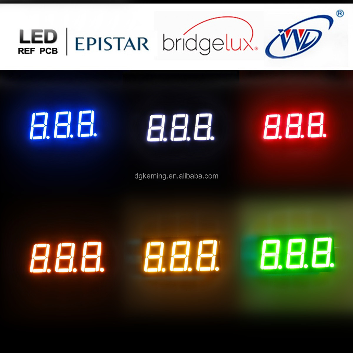 Bright White color 5631 inch three 3 triple digit 7 segment led numeric display module