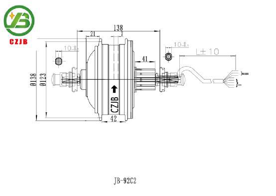 JB-92C2 brushless dc hub motor permanent magnet watt 24v