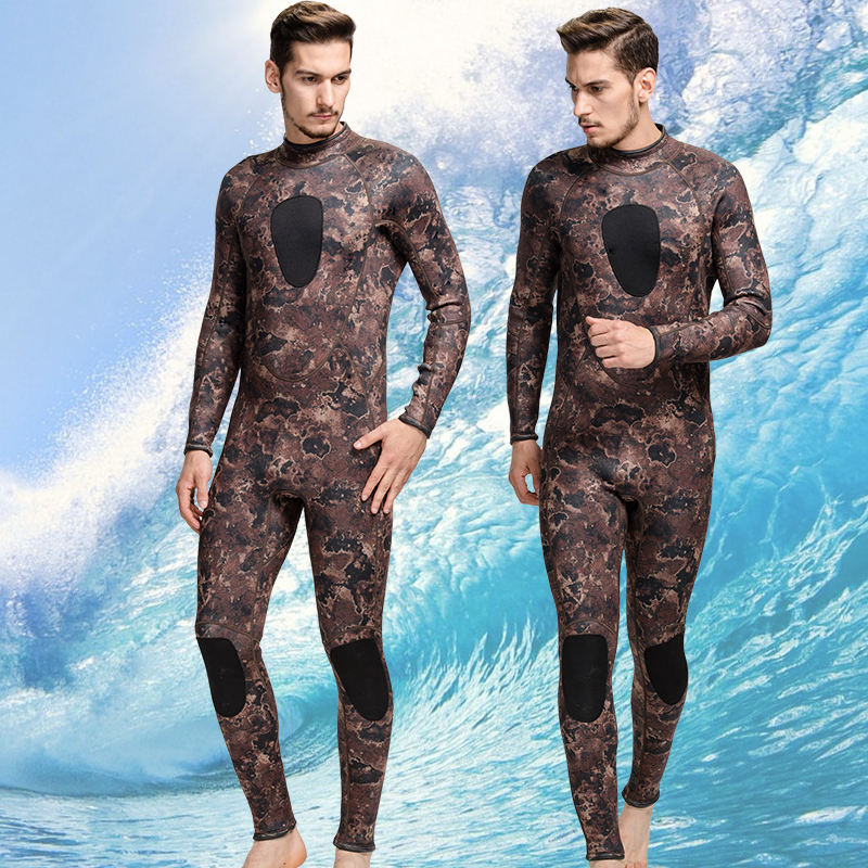 3mm neoprene custom dive short sleeve neoprene dive full camo surfing wetsuits