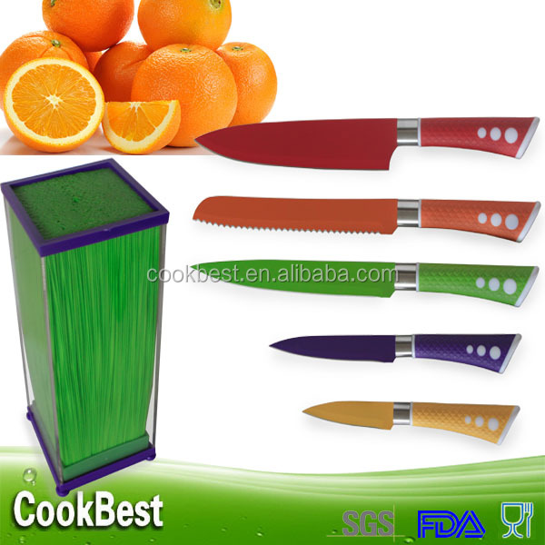 color knife set with PP handle of 5問屋・仕入れ・卸・卸売り