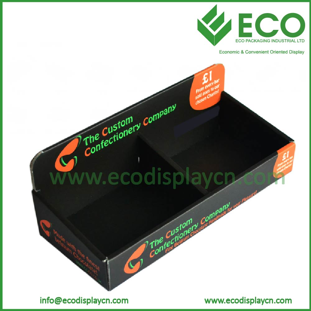 New Cardboard Retail Display Counter Chocolate Bar Display Box