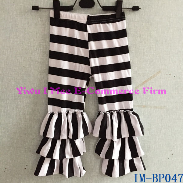 ブティックの子供服はリメイクトレンディな幼児の女の子のデニム綿im-bp050秋用フリルパンツ仕入れ・メーカー・工場