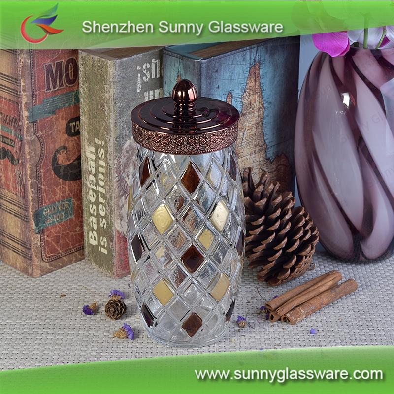 Glass Material glass mason jar with metal lid and straw