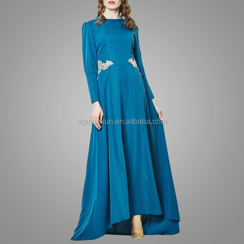 2017 Fashion muslim evening dresses lace applique islamic abayas modest turkey women dress (2).jpg