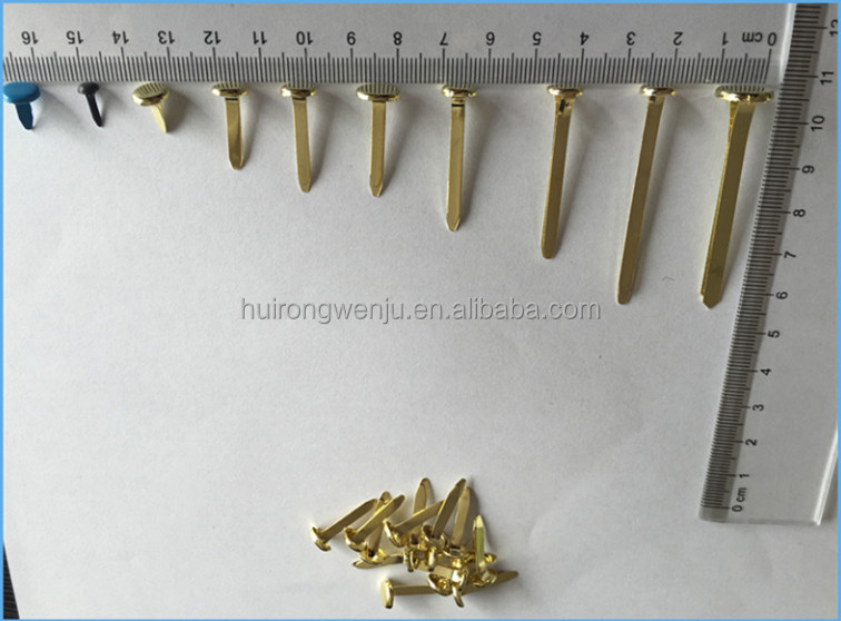 high quality paper fastener pins 12*51mm brads ,100pcs/paper box