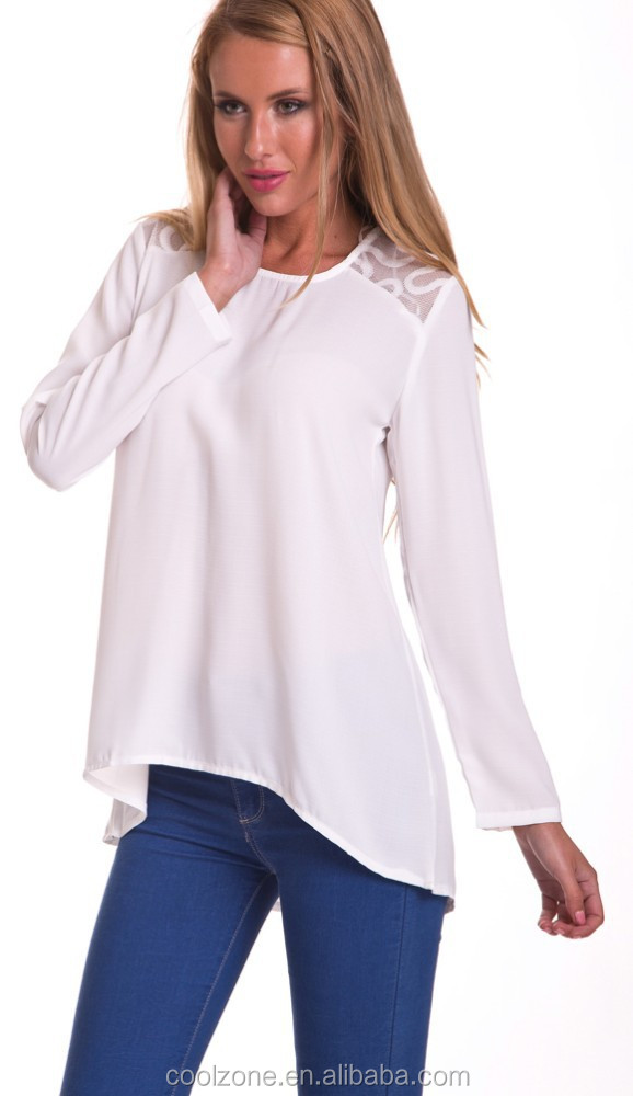 polyester long sleeve blouses