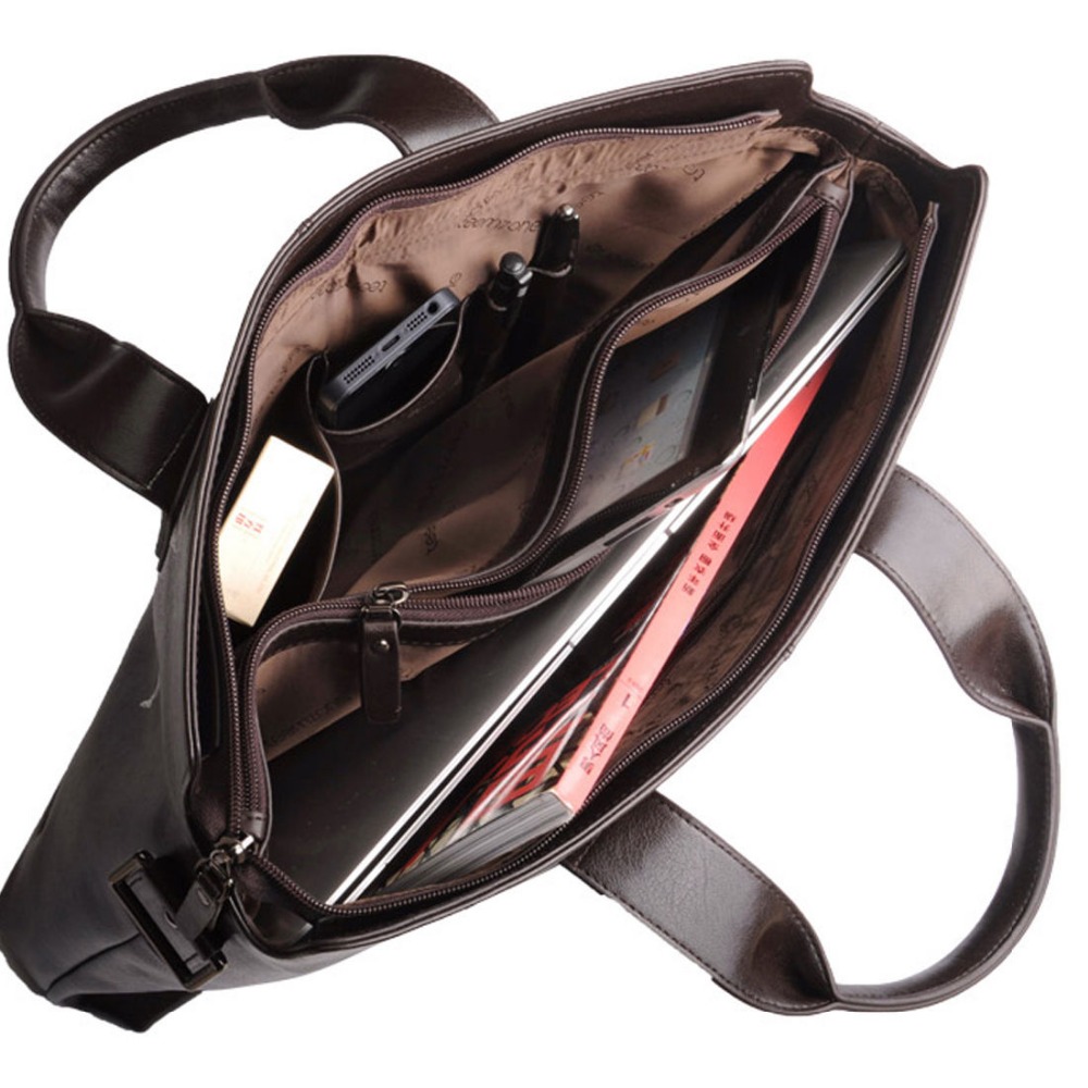 Wholesale High Quality Top Genuine Leather Men Business Hard Briefcase