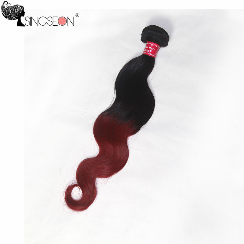 Factory low price Top quality Virgin red wine color hair