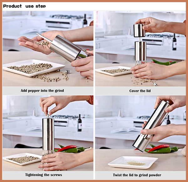 innovative products salt & pepper grinder for import