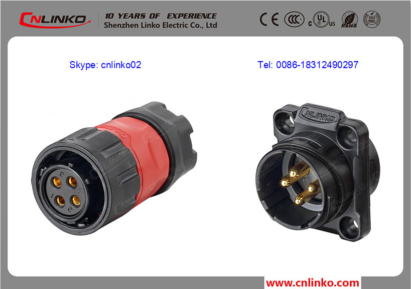 Isoceulculcnl<em></em>inko4ピン防水ワイヤーコネクターip67/ip654ピン電源コネクタピン4バルクヘッドコネクタ仕入れ・メーカー・工場