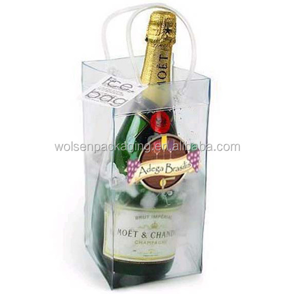 China Wholesale Pvc Bag/ Clear Wine Cooler Plastic Bag/pvc Wine Bag