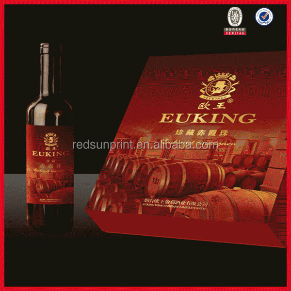 Custom Round gift boxes red wine paper box