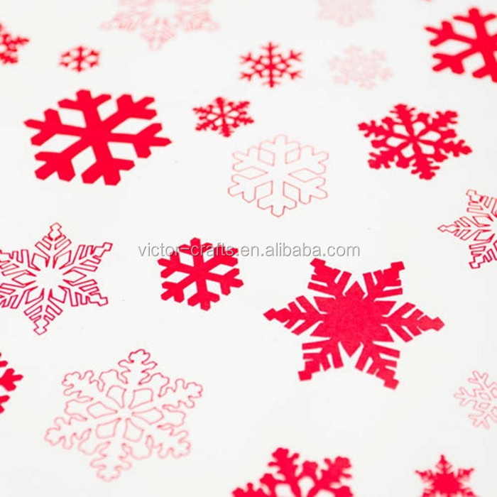 ビクター工芸サイズ 50 × 70 センチ紙シート各種デザイン在庫オフセット印刷ファンシー雪片白ギフト ラップ仕入れ・メーカー・工場