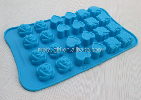 カスタマイズの色の花の心シリコーン製氷皿/silicone混合形状のためのアイスキューブコンテナ問屋・仕入れ・卸・卸売り