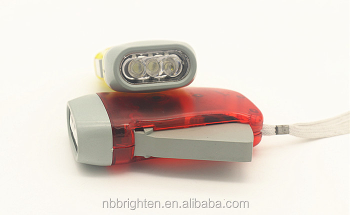 工場卸売edc印刷されたロゴabs材料安い最高のハンドプレス3ledダイナモ懐中電灯クランク仕入れ・メーカー・工場