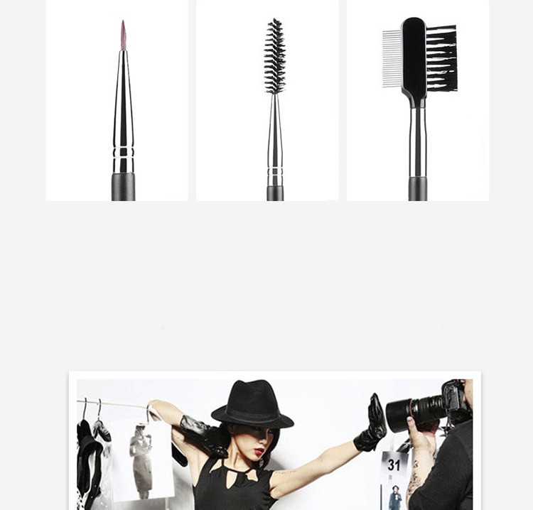 MSQ 2016 High-end Private Label 18pcs Black Make Up brush
