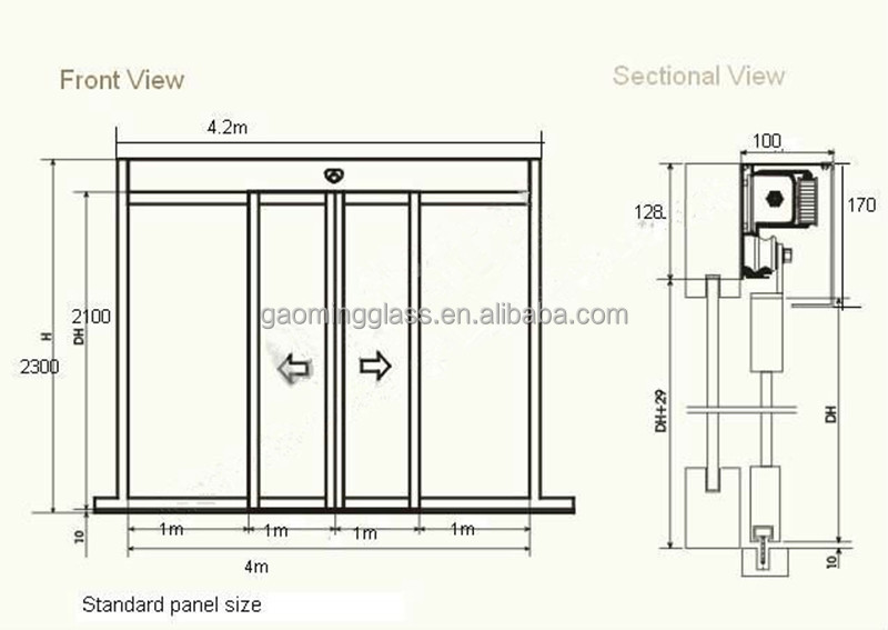 Gaoming Commercial Automatic Sliding Door For Sale Buy High Qualitity Sliding Glass Door Large Sliding Doors Sliding Glass Door Product On