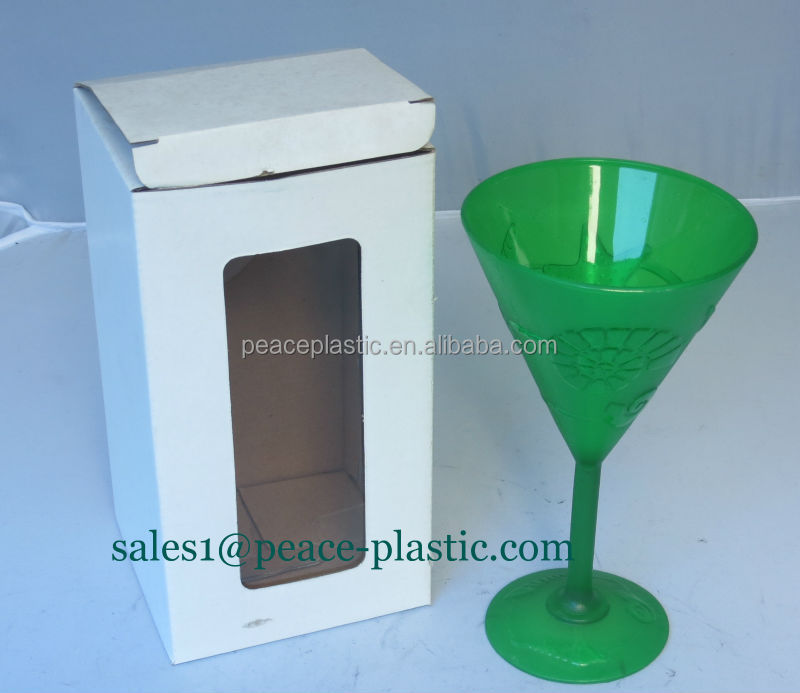 2014年熱い販売のプラスチック製のゴブレットワインカップ蓋のない仕入れ・メーカー・工場