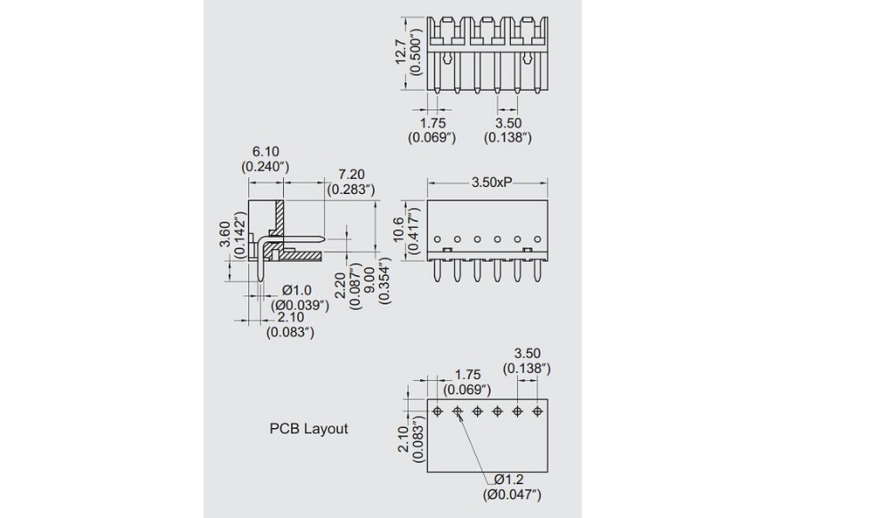 ユーロタイプの端子台、 md222-350、 プラグイン可能な3.50ピッチ型端子ブロックで構成されてい仕入れ・メーカー・工場