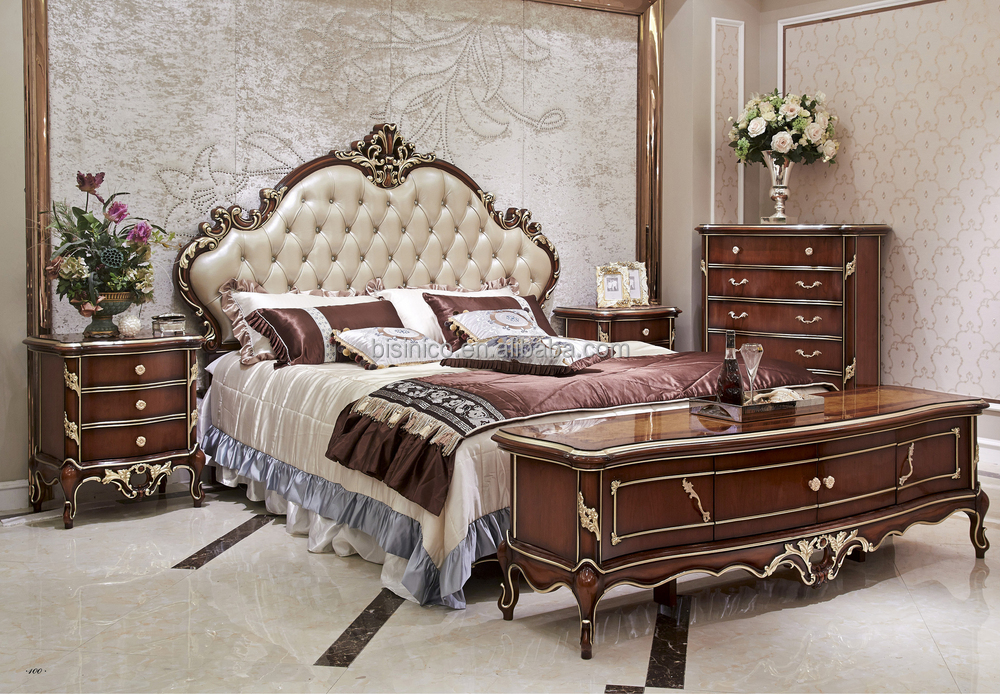 Italienne meubles de chambre à coucher en bois ensemble, luxe ... Chambre a coucher moderne italienne