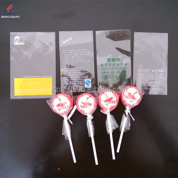 カスタムアートワークopp印刷プラスチックフラットオープンしているためのお菓子の袋キャンディロリポップ包装問屋・仕入れ・卸・卸売り