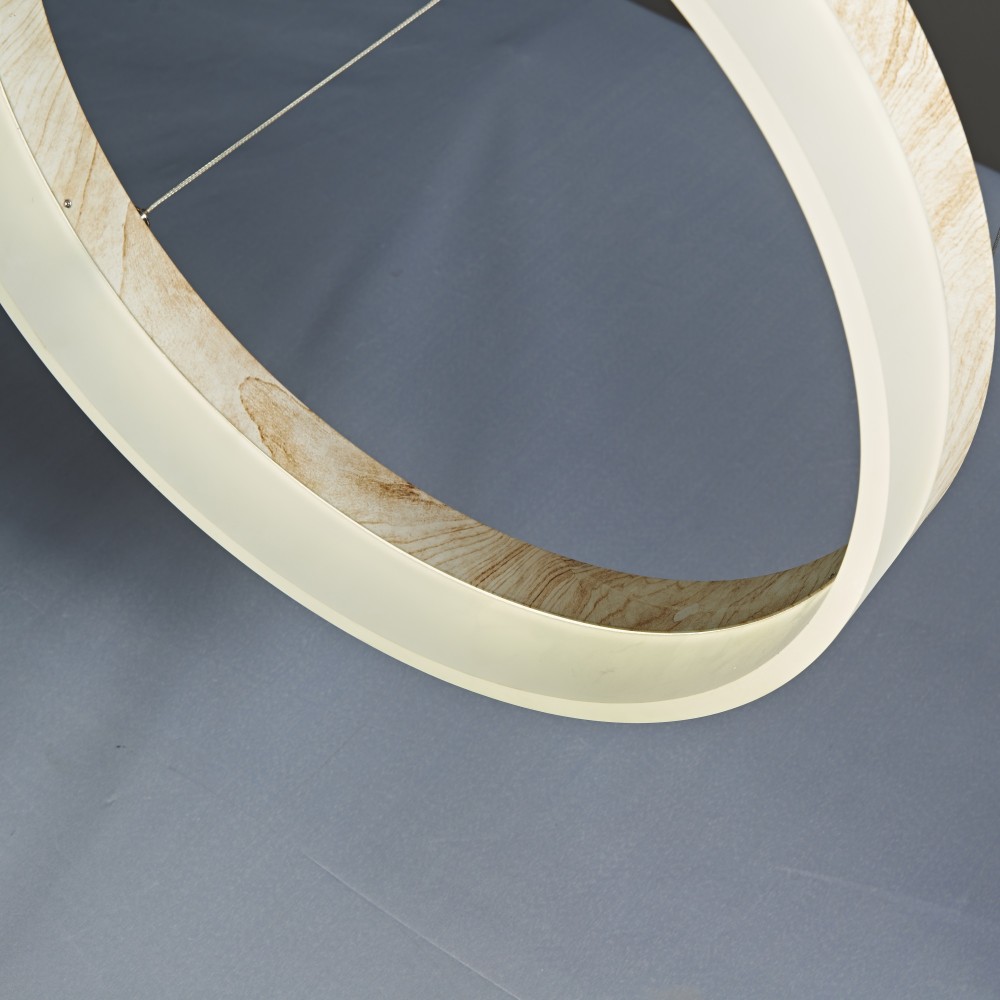 Houten finish modernos lamp aluminium hoge kwaliteit licht cirkels ...
