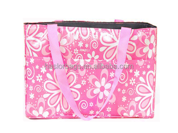 2014 Wholesale Fashion New style Pink Flower baby mother bag, Audit Diaper bag