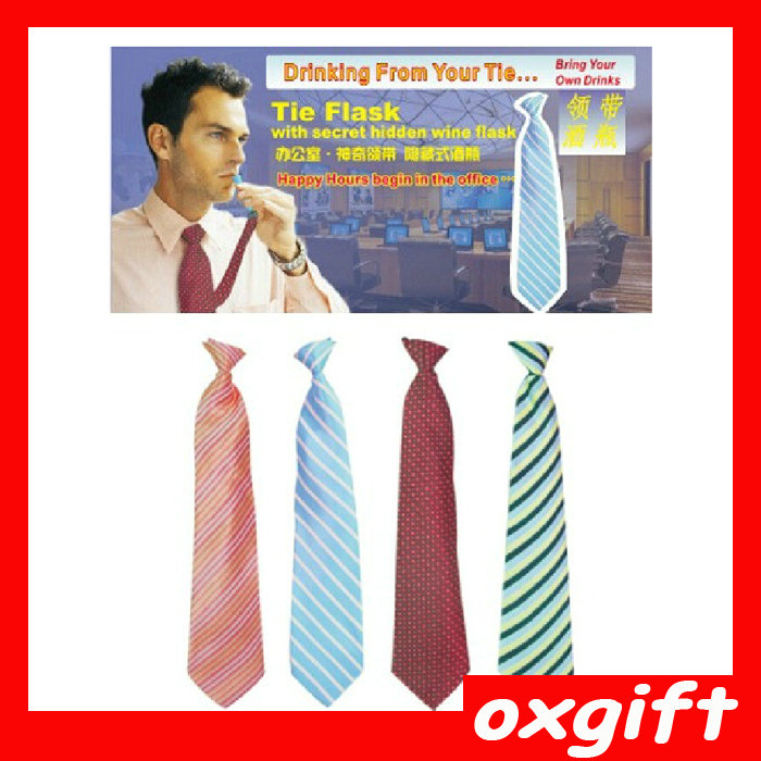 新しいファッションの創造的なoxgift2014年デザインのネクタイ付きフラスコ秘密の隠しワインのフラスコを連れていらっしゃい自身の飲み物問屋・仕入れ・卸・卸売り