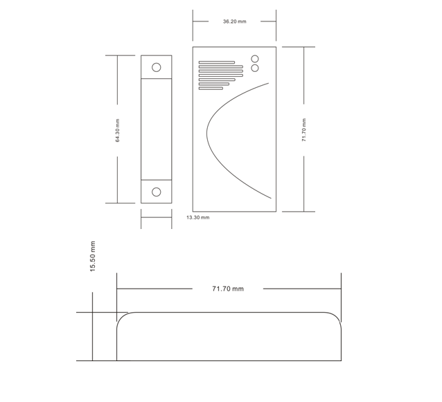 300m Emission Wireless Door/window Sensor 433/868MHZ PB-63