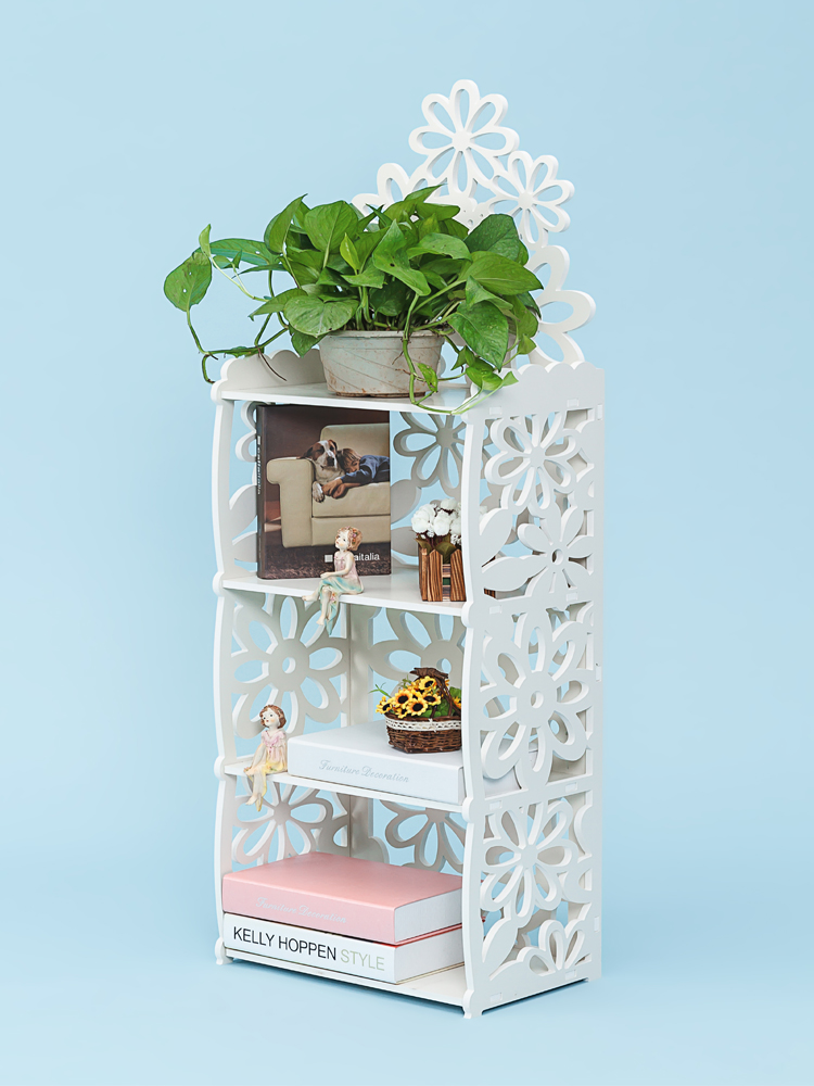 彫られた装飾的な家庭用家具gj-yh12240白の花の棚で木材- プラスチック仕入れ・メーカー・工場