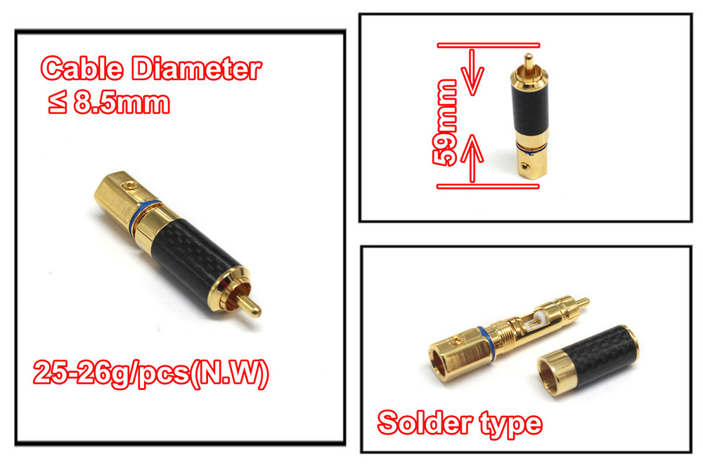 高性能ＨｉＦｉロジウムメッキrcaオーディオプラグ炭素繊維仕入れ・メーカー・工場
