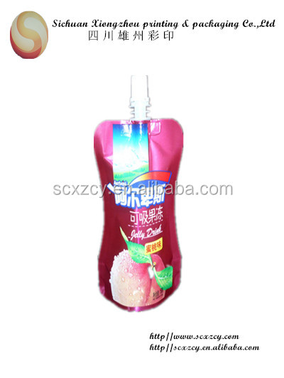 aluninum foil stand up pouch with orange ice tea