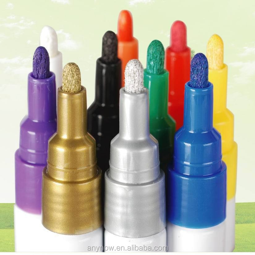 Colorful permanent Car tire DIY art graffiti marked paint pen