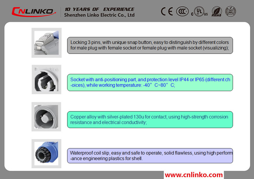 ブランドcnl<em></em>inko3ピンケーブル付メスコネクタ電源dcジャックロックウィングスプリング付きプッシュフィットコネクタ仕入れ・メーカー・工場