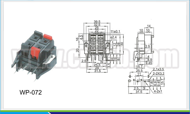 最高品質製造wp-072abbeyconプッシュ式スピーカーターミナルコネクタ卸売コネクタ仕入れ・メーカー・工場