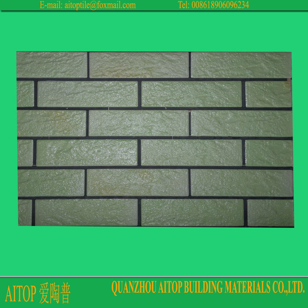Green exterior ceramic tile glazed brick