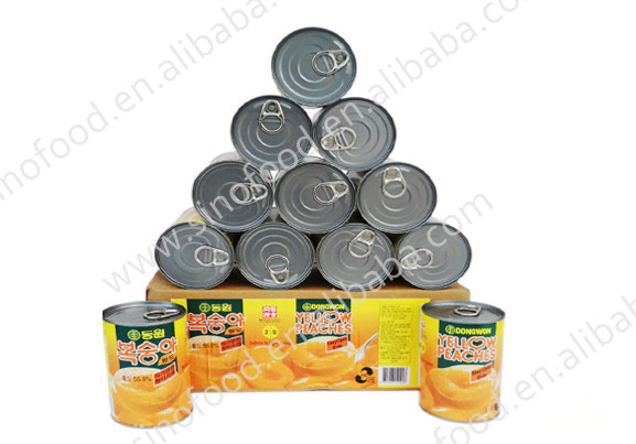 canned fruit in sugar water/ canned yellow peach